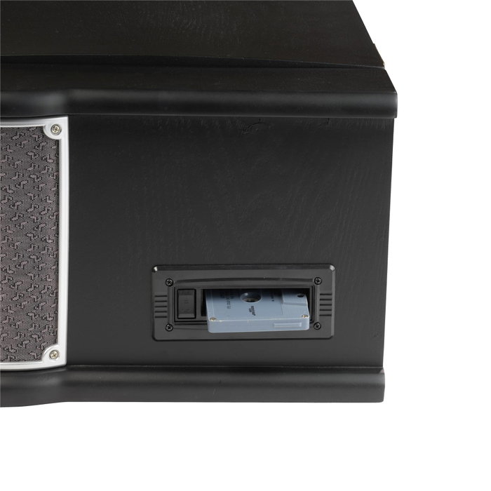 Denver MRD-51 Tocadiscos HiFi con Radio DAB, CD y Cassette - Negro/Madera Denver MRD-51 Tocadiscos HiFi con Radio DAB, CD y Cassette - Negro/Madera