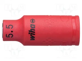 WIHA Vaso Aislado de 6 Ángulos HEX 5,5 mm 1/4 de pulgada