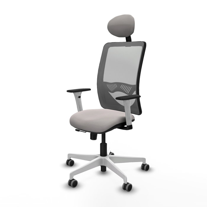 PIQUERAS Y CRESPO Silla de oficina Zulema con mecanismo Sincro/Traslack Blanco y Gris