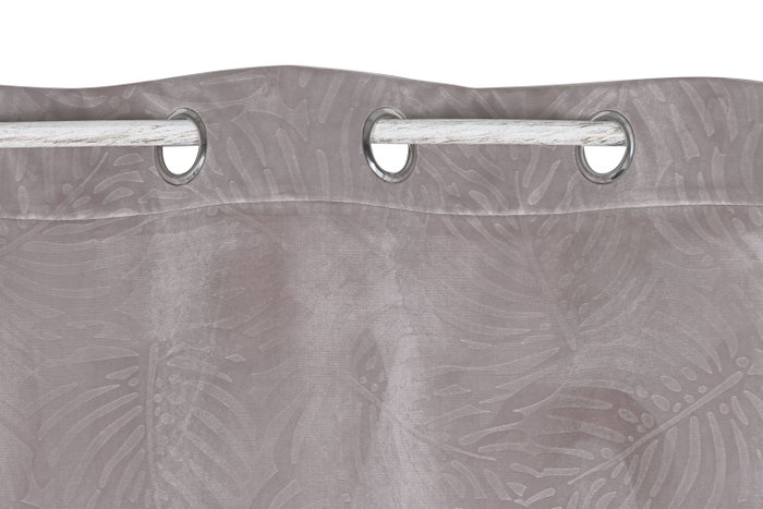 DKD Home Decor Cortina de Poliéster 140x260 con 8 Anillas Rosa Palo