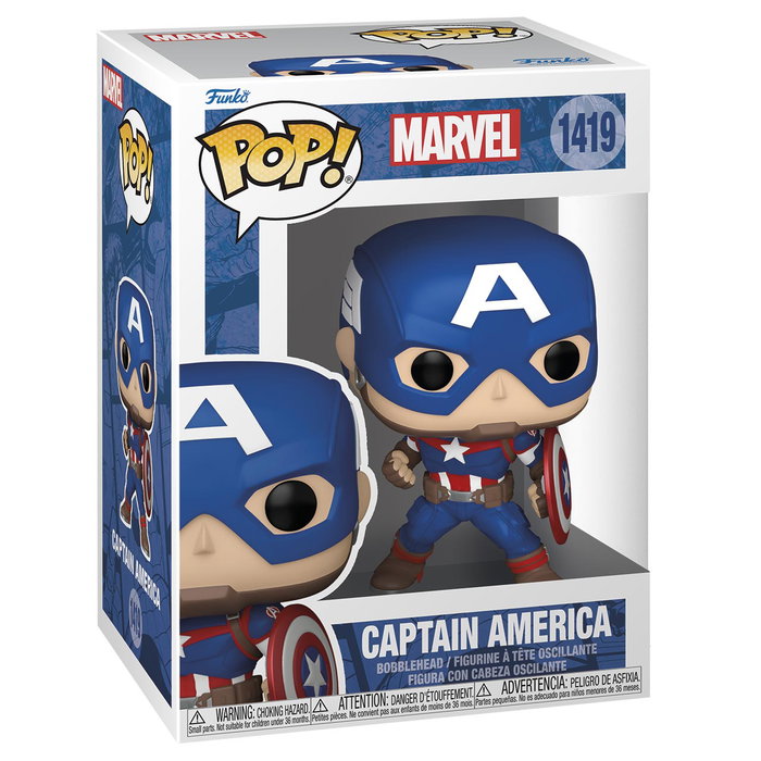 Funko Pop! Capitán América 82497 Marvel Figura Coleccionable 9.3cm