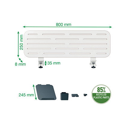 Leitz Organizador de Escritorio Ergo con Panel de Anclaje y Soporte para Portátil Blanco Leitz Organizador de Escritorio Ergo con Panel de Anclaje y Soporte para Portátil Blanco