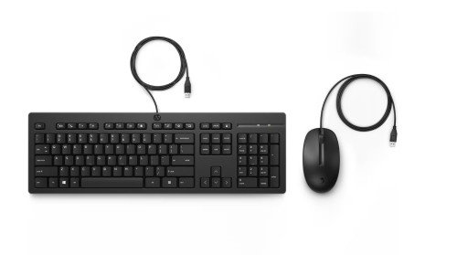 HP Combo de teclado y ratón con cable 225 Blanco HP Combo de teclado y ratón con cable 225 Blanco