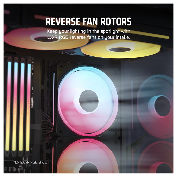 Corsair iCUE LINK LX140-R RGB Ventilador de 140 mm Negro Corsair iCUE LINK LX140-R RGB Ventilador de 140 mm Negro