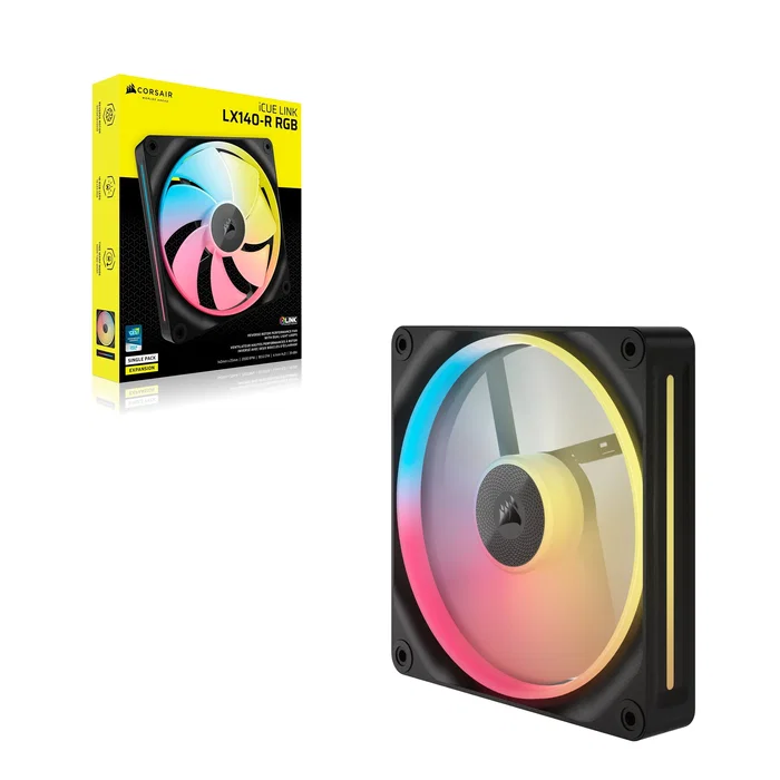 Corsair iCUE LINK LX140-R RGB Ventilador de Carcasa 14 cm Negro