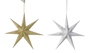 DKD Home Decor Decoración Colgante Navidad Moderna Dorado Plateado 5 x 20 x 20 cm (12 Unidades)