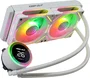 KeepOut XWC-240 PRO Kit Refrigeración Líquida ARGB CPU Blanco 240mm con Pantalla, 2 Ventiladores PWM, Compatible Intel LGA1700/1200 y AMD AM5/AM4