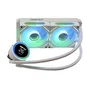 KeepOut XWC-240 PRO Kit Refrigeración Líquida ARGB CPU Blanco 240mm con Pantalla, 2 Ventiladores PWM, Compatible Intel LGA1700/1200 y AMD AM5/AM4