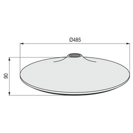 RUEDAS Base Conica Sillon Novatalento Roson Ø500 Cromo Incluido (Para Ajuste Columna) Ruedas