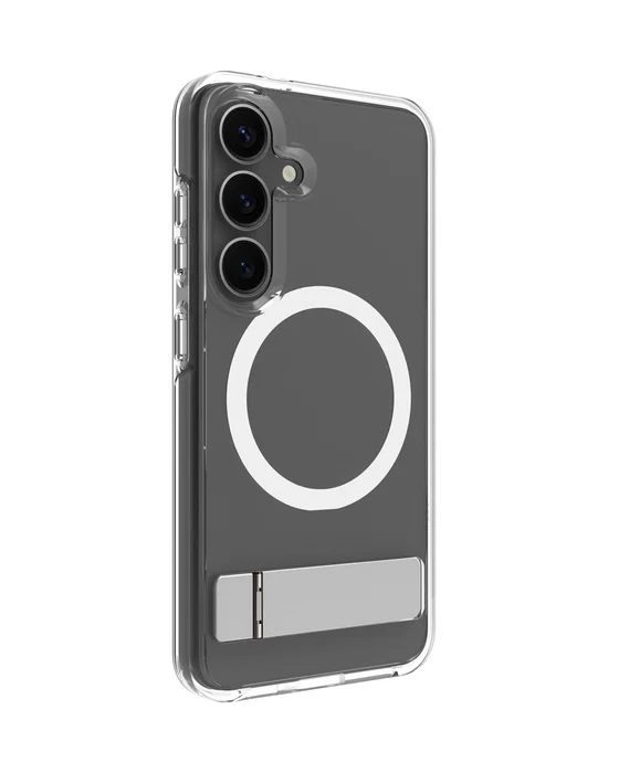 DBRAMANTE1928 Funda para Samsung Galaxy S25 Transparente 15,8 cm (6.2") con Carga Inalámbrica Qi2 - Iceland Pro Kick