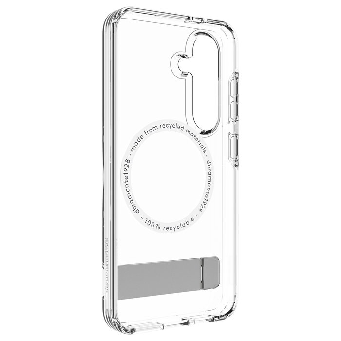 dbramante1928 Funda Iceland Pro Qi2 Kick para Samsung Galaxy S25 (6.2"), Transparente