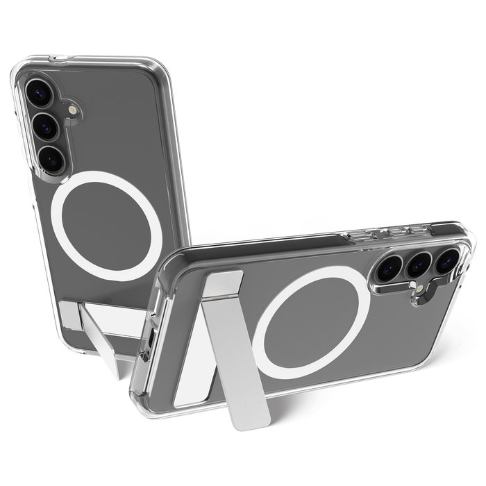 dbramante1928 Funda Iceland Pro Qi2 Kick para Samsung Galaxy S25 (6.2"), Transparente