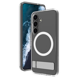 dbramante1928 Funda Iceland Pro Qi2 Kick para Samsung Galaxy S25 (6.2"), Transparente