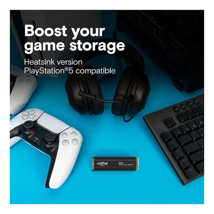 Crucial P310 SSD 2TB M.2 NVMe PCIe Gen4 7100 MB/s con Disipador