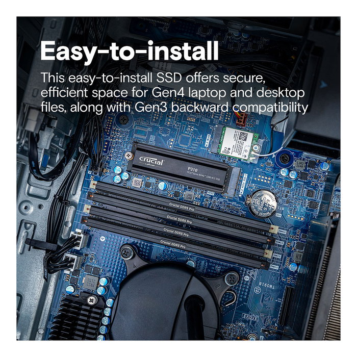 Crucial P310 SSD 2 TB NVMe PCIe Gen4 con Disipador Térmico