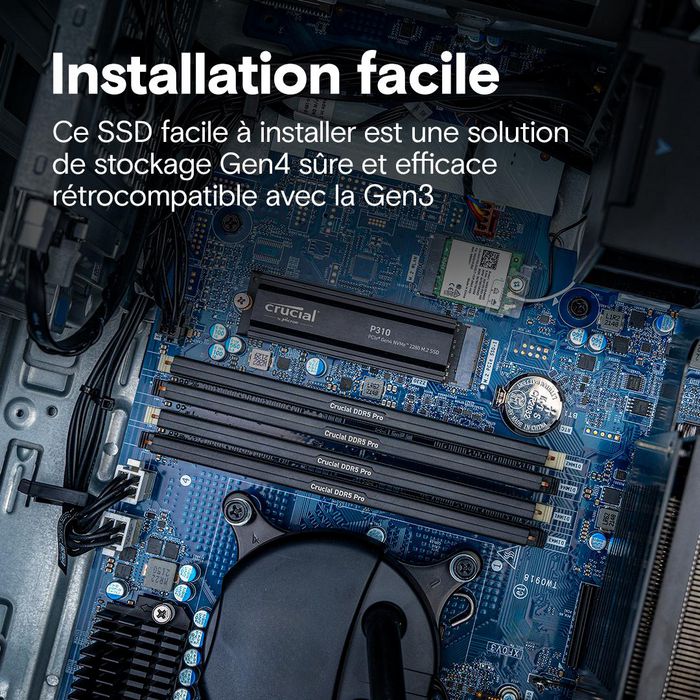 Crucial P310 2 TB M.2 NVMe PCIe Gen4 con Heatsink Crucial P310 2 TB M.2 NVMe PCIe Gen4 con Heatsink