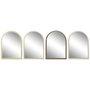 DKD Home Decor Set de 4 Espejos Símil Ratán 55x2x75 cm Surtido
