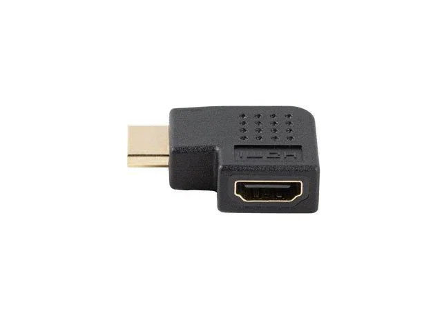 Lanberg AD-HDMI-05 Adaptador HDMI Macho Angular a Hembra Derecho, HDMI 2.0, 4K Ultra HD 3840x2160 a 60Hz, HDR, 18 Gbit/s, Negro