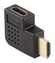 Lanberg Adaptador HDMI 4K Macho Angular Izquierda a Hembra Negro