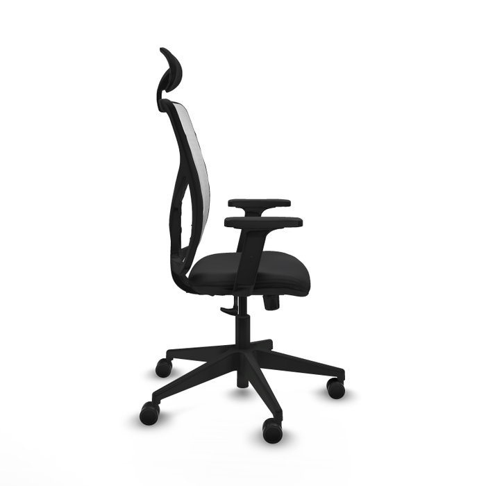PIQUERAS Y CRESPO Silla de oficina Motilla con mecanismo Sincro, Negro y Blanco