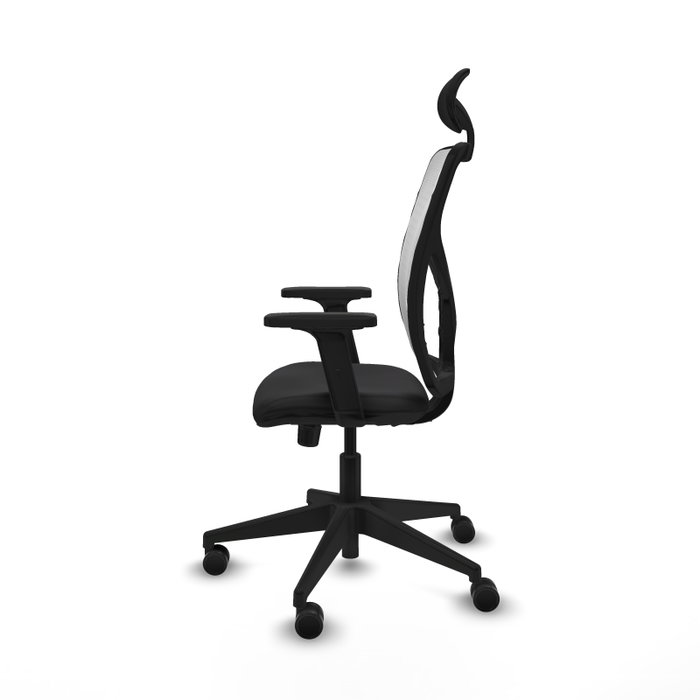 PIQUERAS Y CRESPO Silla de oficina Motilla con mecanismo Sincro, Negro y Blanco