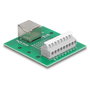 DeLOCK 66992 RJ45 hembra a bloque de terminales con pulsador para carril DIN