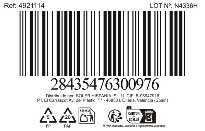 Inde Mug Jumbo 380cc "Salento" Md ø8.3x11.3cm (24 Unidades)