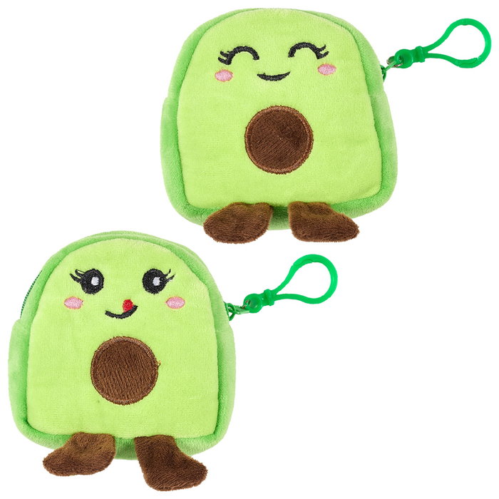 The Concept Factory Monedero Aguacate Kawaii Compacto con Llavero 10x4x10 cm