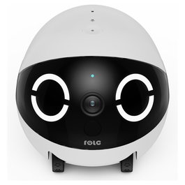 Enabot Rola Mini Robot Interactivo con Láser para Gatos, Monitor para Mascotas Wifi 5 GHz, Cámara 137°, Blanco/Negro