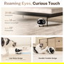 Enabot Rola Mini Robot Interactivo con Láser para Gatos, Monitor para Mascotas Wifi 5 GHz, Cámara 137°, Blanco/Negro
