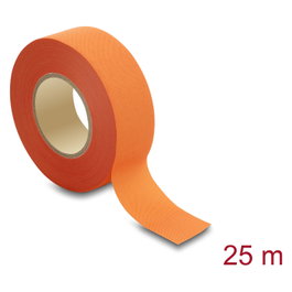 DeLOCK 22007 Cinta adhesiva de tela Naranja 25 m x 25 mm
