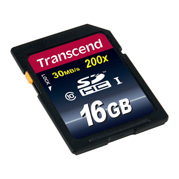 Transcend TS16GSDHC10 Tarjeta de Memoria SDHC de 16GB, Clase 10, Velocidad de Lectura 30 MB/s