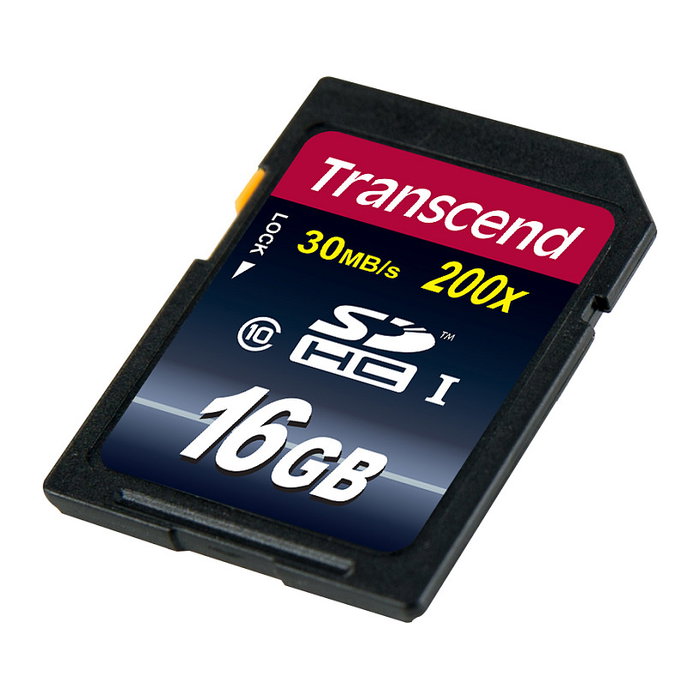 Transcend TS16GSDHC10 Tarjeta de Memoria SDHC de 16GB, Clase 10, Velocidad de Lectura 30 MB/s