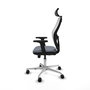 PIQUERAS Y CRESPO Silla de oficina Jorquera con mecanismo Sincro/Traslack, Gris y Blanco