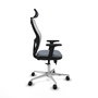 PIQUERAS Y CRESPO Silla de oficina Jorquera con mecanismo Sincro/Traslack, Gris y Blanco