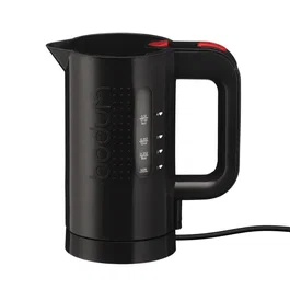 Bodum Bistro 11451 Hervidor eléctrico - Negro, 700W, 500 ml, resistencia oculta, nivel de agua visible, pies antideslizantes