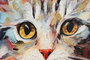 DKD Home Decor Cuadros sobre Lienzo MDF Gato Lacado Surtido de 6 Piezas