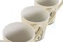 DKD Home Decor Juego de tazas Botanico de Porcelana 400ml Surtido de 4 unidades