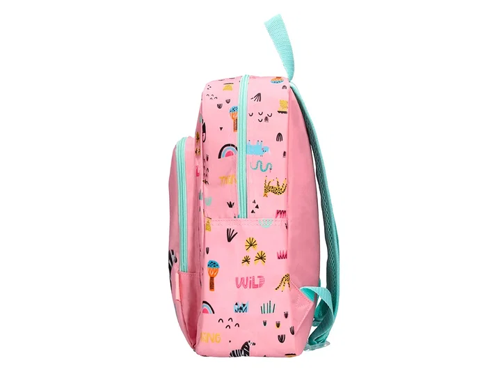 Liderpapel Mochila Escolar Safari Infantil Rosa Cebra