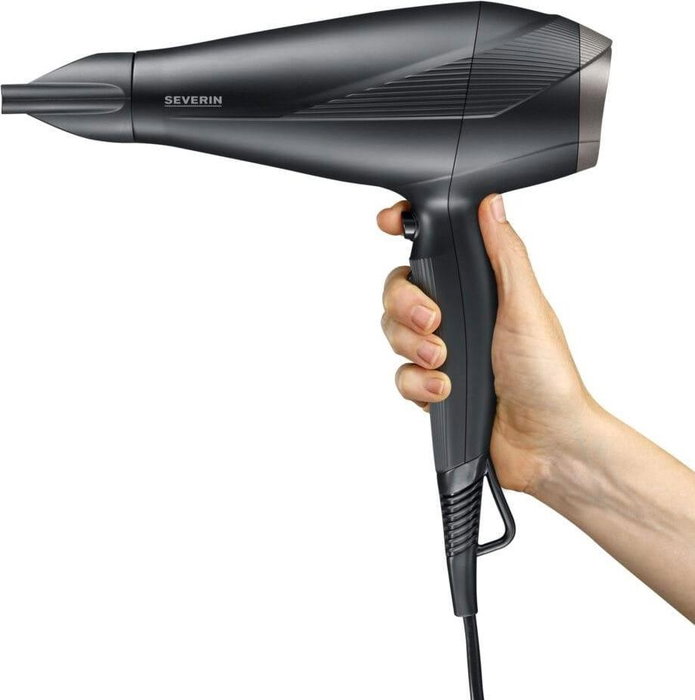 Severin HT 0167 Pro Secador de pelo iónico con difusor y concentrador, Negro