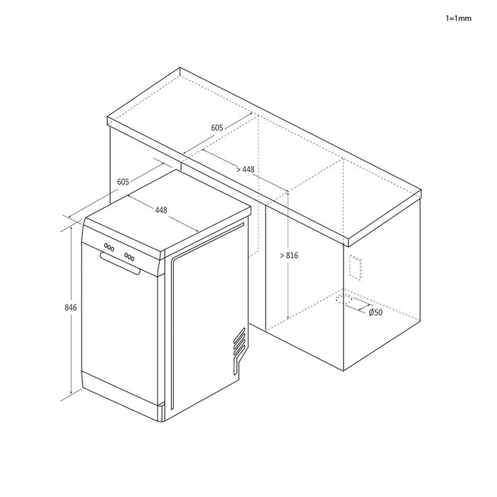 Lavavajillas Haier XF1C3TB1FX 45 cm