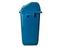 Q-connect Papelera Contenedor Plástico con Tapa de Balancín, 58 Litros, Azul, 470x330x760 mm