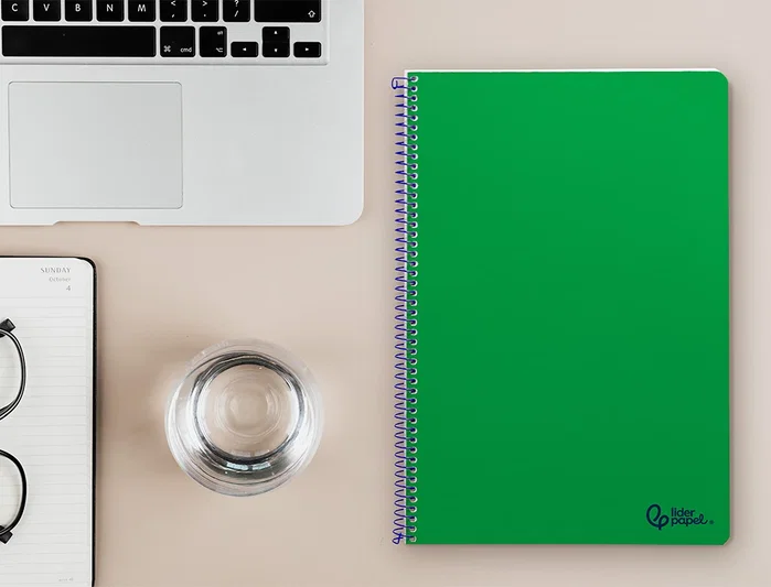 Liderpapel Cuaderno Espiral A4 Smart Tapa Blanda Verde 80 Hojas Cuadriculado 4mm
