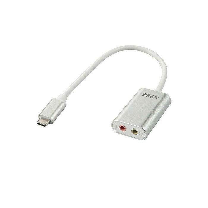 Lindy Adaptador USB Type C a Audio Jack 3,5mm Blanco