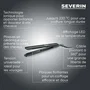 Severin Plancha de Pelo Iónica HG 0622 con Revestimiento Cerámico, Indicador LED de Temperatura, Calentamiento Rápido, Negra