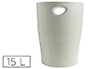 Exacompta Papelera Plástico Gris 15 Litros con Asas Integradas Exacompta Papelera Plástico Gris 15 Litros con Asas Integradas