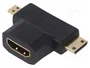 AKYGA Adaptador Micro HDMI a HDMI 1.4 4K Negro