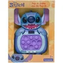 Lexibook Juguete de Empujar Disney Stitch con 10 Burbujas Antiestrés - 6 Modos de Juego, 999 Niveles - Azul - Para +6 Años