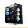 Thermaltake View 390 TG - Caja Gaming Midi-Tower ATX con Panel de Vidrio Templado, Soporte para Mini-ITX y micro-ATX, Color Negro, Material SPCC