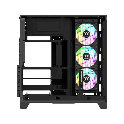 Thermaltake View 390 TG - Caja de PC Torre Media, Juego, Negra, ATX, micro-ATX, Mini-ITX, con Panel de Vidrio Templado, Soporta Gráficas de 46 cm y Ventiladores de 120 mm